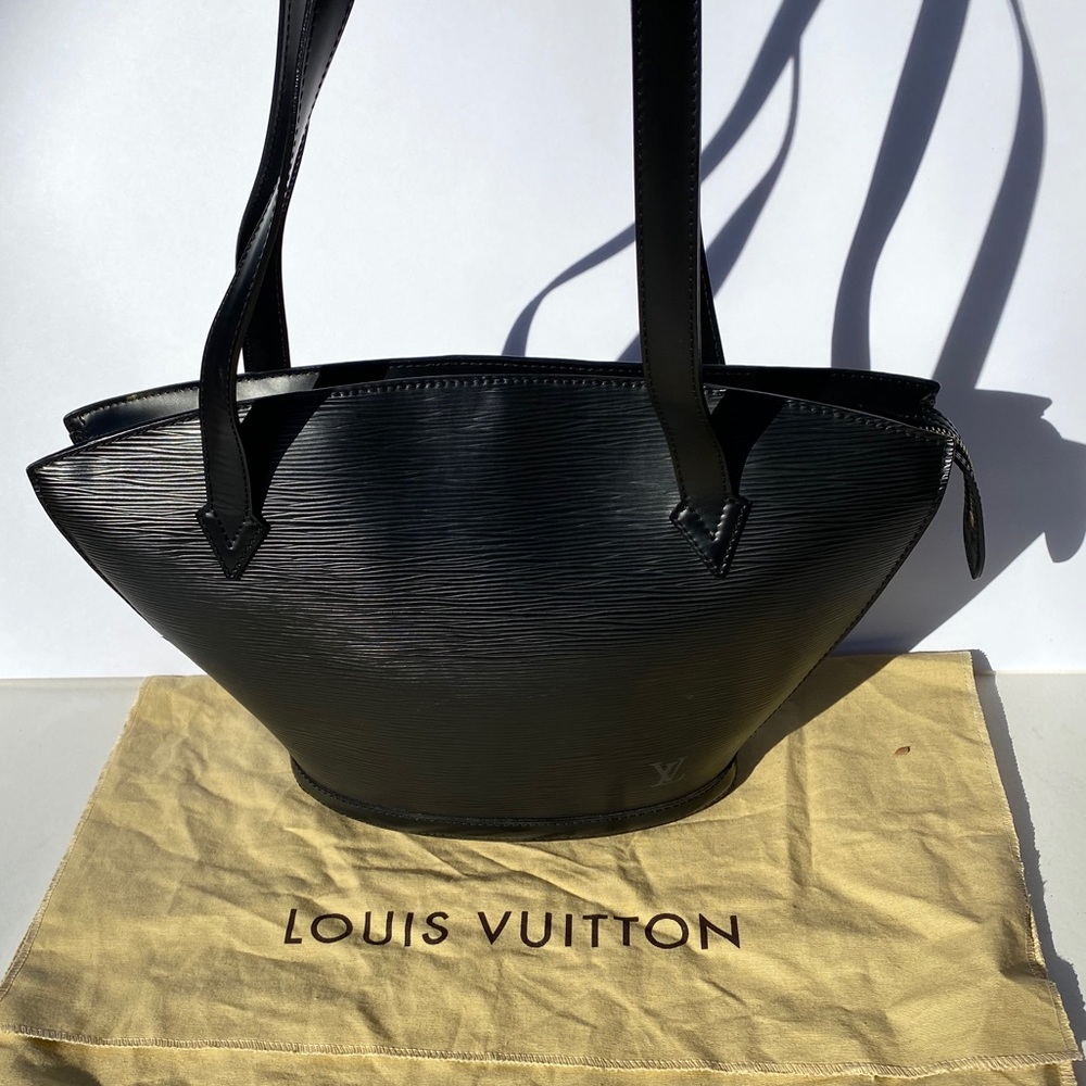 Louis Vuitton black epi leather St. Jacques